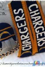 Damn it Janet lets crochet - Janet Carrillo - San Diego Chargers Earflap Beanie - Free