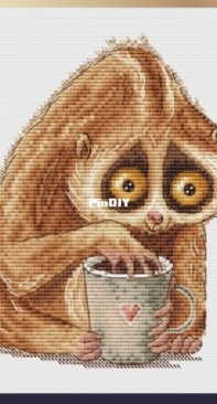 Fun Sheep - FS/23-042 - Coffee Lovers - Sloth by Anastasia Kravtsova / Eremeeva