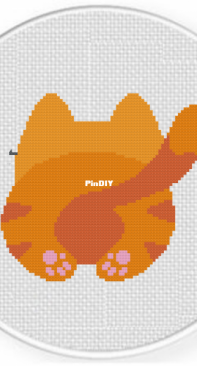 Daily Cross Stitch - Cat Butt
