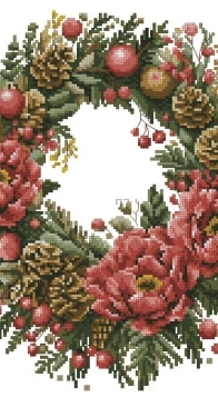 My Brave Stitch - Christmas wreath by Hanna Levchuk XSD