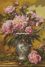 Luca-S B543 Vase of Peonies XSD