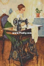 Eder Kits VA-02-352 - Dama Cosiendo