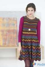 Zig Zag Dress by Irina Poludnenko - Lion Brand L32160 - Free