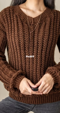 TCDDIY - TeeCe - Comfy V Neck Sweater
