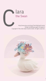 The Little Hook Crochet - Little Aqua Girl - Bubbles and Bongo - Erinna Lee - Clara the Swan