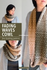 One Dog Woof - ChiWei Ranck - Fading Waves Cowl using Fairisle/Stranded Knitting - Free