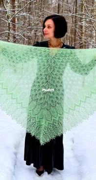 Birch Edge Shawl by Karina Zemtsova - Russian