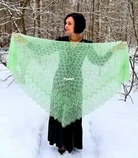 Birch Edge Shawl by Karina Zemtsova - Russian