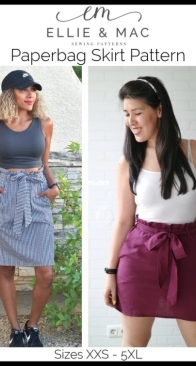 Ellie and Mac - Paperbag Skirt - Sizes XXS-5XL