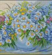 Bouquet of Daises from Вишиті картини Embroidered Paintings 90 2011 XSD