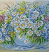 Bouquet of Daises from Вишиті картини Embroidered Paintings 90 2011 XSD