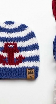 Anchor Hat Pattern by Fox & Pine Stitches All Sizes