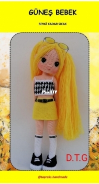 Topraks Handmade - Mürrüvet Toprak - Gunes Doll - Güneş Bebek - Turkish