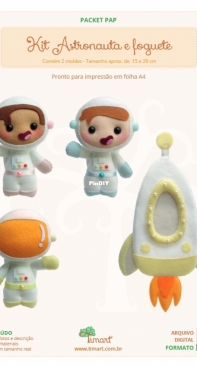 Timart - Astronaut and Rocket Kit - Kit Astronauta e Foguete - Fatima Barbosa - Portuguese