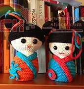 teresa Alvarez - Two Kokeshi  Dolls - FREE