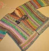 Phazelias ribboned baby jacket by Phazelia
