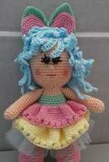 little girl with blue hair