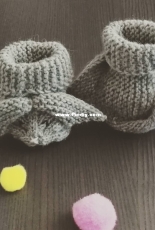 Baby Bunny Slippers by Nickiknitz Designs
