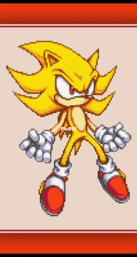 Cross Stitch Quest - Super Sonic the Hedgehog - free