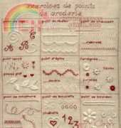 Coeur de lin - Exercices de points de broderie