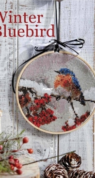 Peacock & Fig - Winter Bluebird from Just Cross Stitch - February 2018 PCS + XSD