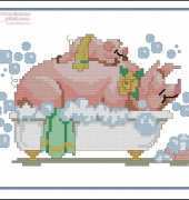 Dimensions - Stitchables 72101 Dont Hog the Bathroom XSD