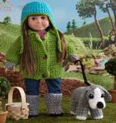RedHeart-LW4329-Walking the Dog for Dolls-Rebecca Venton-Free Pattern