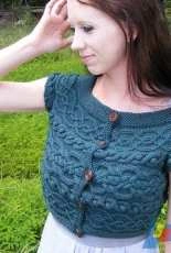 Elfin Cable Cardi by Kayla Dyches - Free