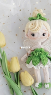 Green Frog Crochet - Thuy Anh - Đặng Thùy Anh  - Tinker Bell - Sininho -  Portuguese - Translated