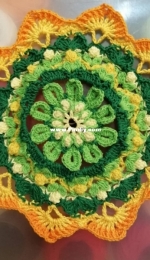Crochet African Daisy Mandala