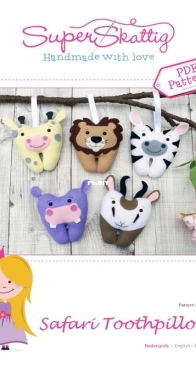 Super Skattig - Cindy Frantzen - Safari Toothpillows - English/Dutch/Portuguese