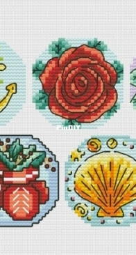 Stitchable cards - Waffle flower