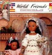 Fibre Craft World Friends FCM413 Hispanic Bride and Flower Girl 1994