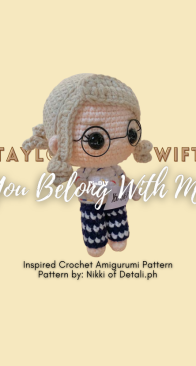 DETALIPH - Nikki - Taylor Swift Inspired Amigurumi Crochet Pattern Bundle (YBWM and Cardigan)