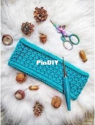 KAME Crochet Patterns - K.A.M.E. crochet - Krisztina Anna - Crossrows Earwarmer - Free