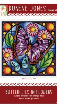 Butterflies in Flowers by Durene Jones
