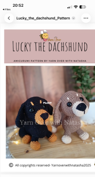 Yarn over with Natasha - Natasha Smuts - Lucky the Dachshund