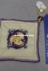 Pansy potholder crochet