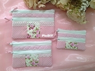 Quilted Double Zipper Purse ITH