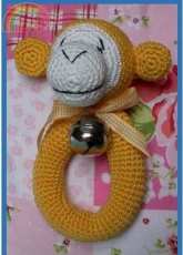 Hip Haakwerk - Carla Stey - Baby Monkey Rattle - Dutch