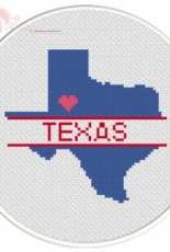 Daily Cross Stitch - Texas Love