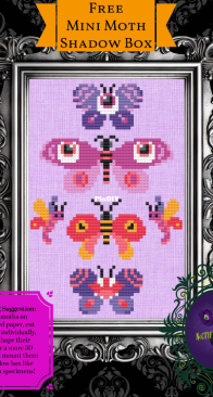Noctiflora Designs - Mini Moth Shadow Box - free