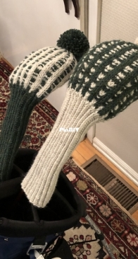 Colorwork Rib Golf Headcovers by Kristina K. Miller - Free