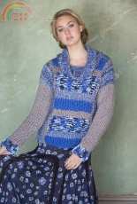 Mixed Textures Pullover by Lorna Miser -Free