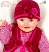 Sirdar 1694 - Baby Waistcoat & Hat (DK)
