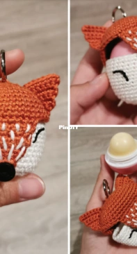 Yarn Wave - Banga Vaicekauskiene - Fox lip balm case - Free
