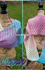 Loom Knitting-Larkspur Wrap by Michelle Rynsai-Free