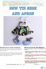 A Bit of Whimsy Dolls-Bow Tie Shoe and Apron