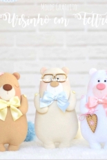 Fabi Medico Ateliê - Felt Teddy Bear - Portuguese - free