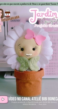 Atelie Bibi Boneca - Bruna Guimaraes - Personalized Nutella -  Garden - Daisy - Magarida  - Portuguese - Free